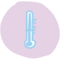 Thermometer gezeichnetes Icon Temperaturmessung als Methoden zur Berechnung des Eisprungs